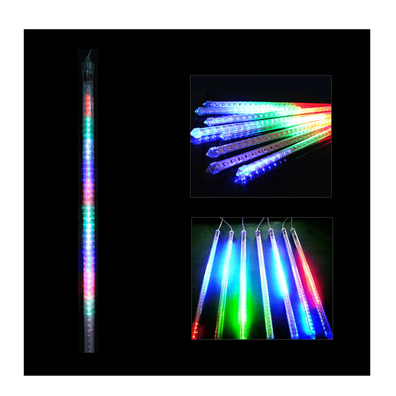 Χριστουγεννιάτικη LED βροχή μετεωριτών 8 τεμάχια x 50cm Πολύχρωμο Rgb